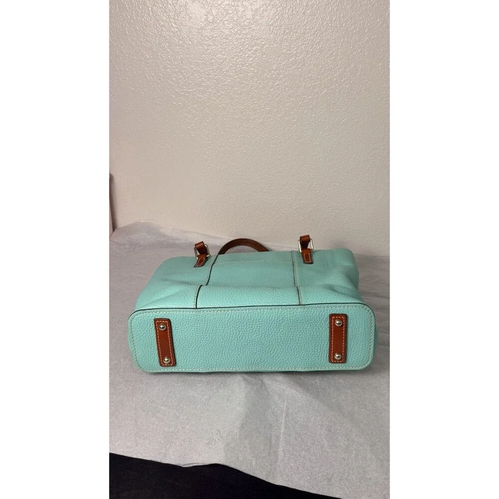 Dooney & Bourke Lexington Shopper Pebble Grain Leather Tote Bag Spearmint Green - Picture 4 of 14